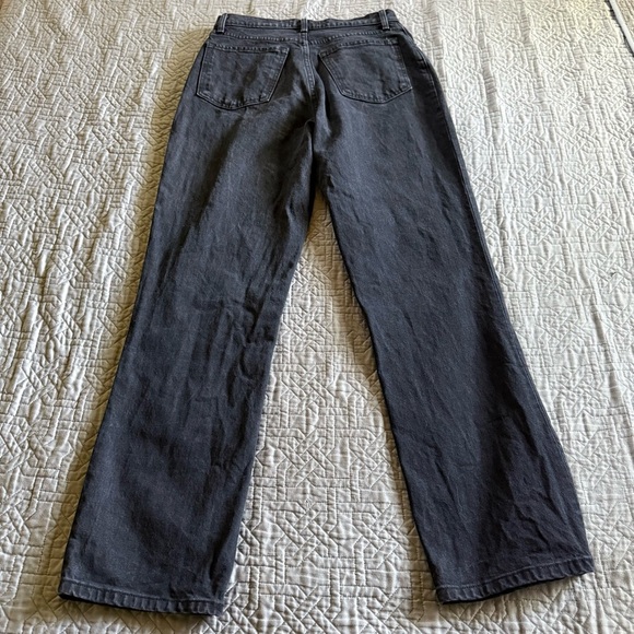 Abercrombie & Fitch Curve Love Ultra‎ High Rise 90s Straight Jean Black Size 29R - Picture 10 of 13